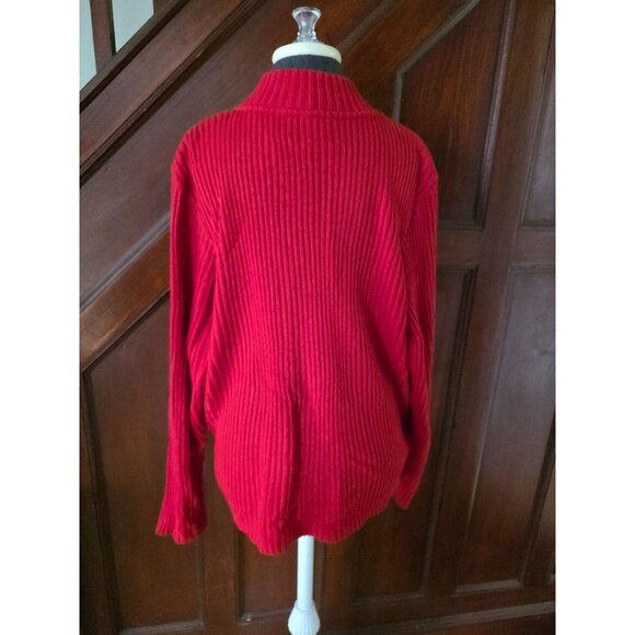 Iactive Womans Red Quilted Jacket 2X Acrylic & Polyester Blend - Picture 2 of 7